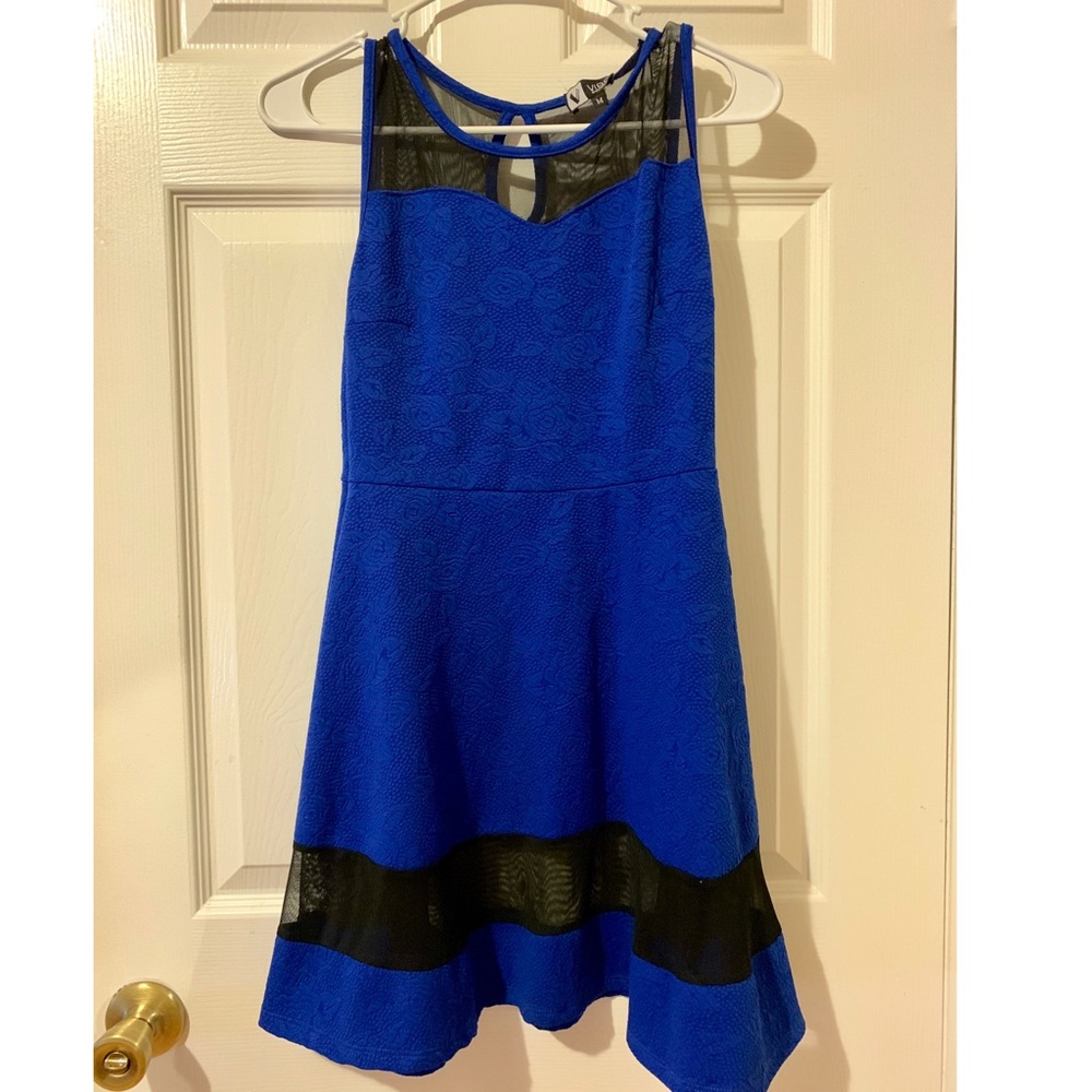 Blue sleeveless dress